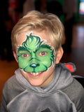 the grinch,The grinch face painting, Boy face painting, Face painting, face painter, Face painting Chicago, Margi Kanter, Face painter Chicago, face painting suburbs, Face painting Schaumburg